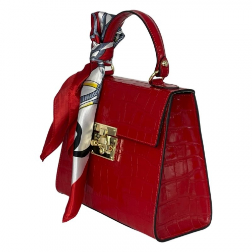 Сумка женская кожаная Genuine Leather 85123CC красная