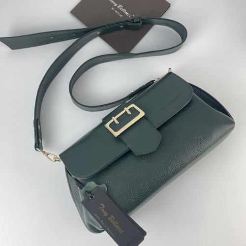 Сумка жіноча шкіряна Tony Bellucci 0531-1005 темно-зелена