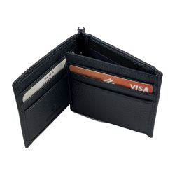 Гаманець-затискач для грошей чоловічий шкіряний Eminsa 1044 18-19 темно-синій