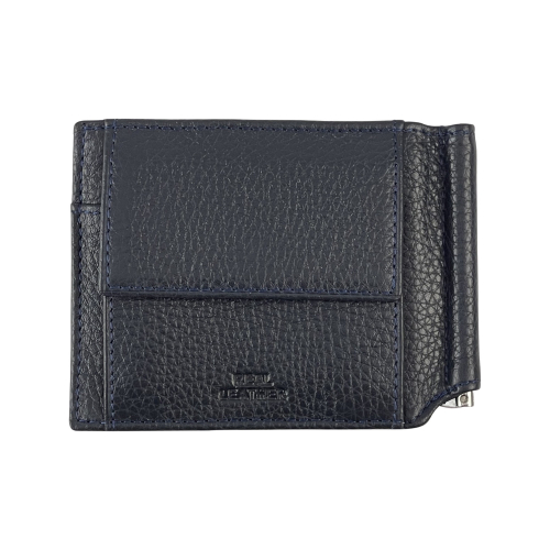 Кошелек-зажим для денег мужской кожаный Eminsa 1044 18-19 темно-синий