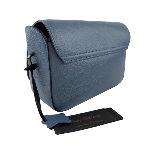 Сумка женская кожаная Tony Bellucci 0746-215 голубая