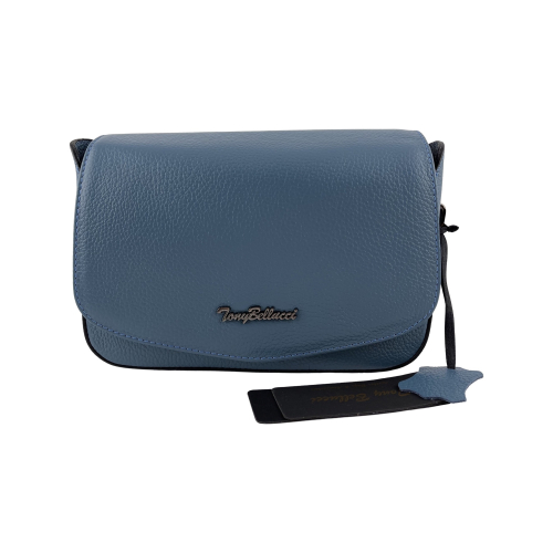 Сумка женская кожаная Tony Bellucci 0746-215 голубая
