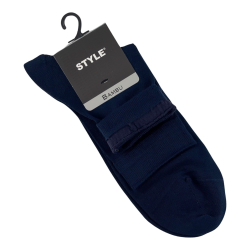 Шкарпетки чоловічі Style Bambu 4113 середні темно-сині Size 41-45