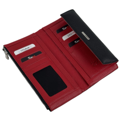 Гаманець жіночий шкіряний Karya 1173-45-46 чорний (всередині червоний)