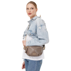 Сумка крос-боді жіноча шкіряна Enzo Nori EN1023-108 бежева