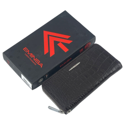 Кошелек женский кожаный Eminsa 2159 4-3 темно-коричневый