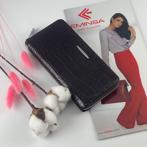 Кошелек женский кожаный Eminsa 2159 4-3 темно-коричневый