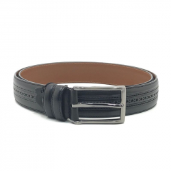 Ремінь чоловічий шкіряний Bond Non 11053 125 см чорний