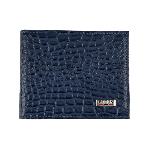 Кошелек-зажим для денег мужской кожаный Butun 243-002 034 синий