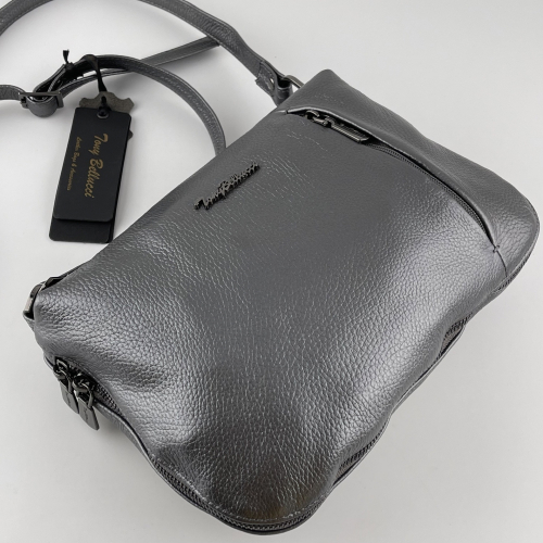 Сумка жіноча шкіряна Tony Bellucci 0073-1033 срібна