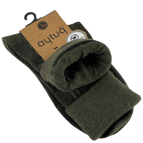 Шкарпетки жіночі Aytug 45019 Lambswool високі хакі Size 36-40