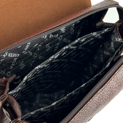 Сумка мужская кожаная Karya 0262-07 коричневая