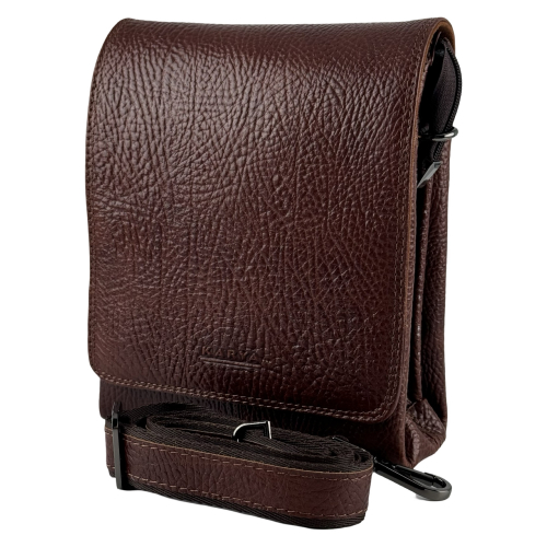 Сумка мужская кожаная Karya 0262-07 коричневая