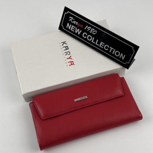 Гаманець жіночий шкіряний Karya 1173-46-45 червоний (всередині чорний)