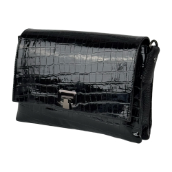 Сумка жіноча шкіряна лакована Karya 5073-06 чорна