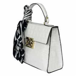 Сумка женская кожаная Genuine Leather 85123CC белая