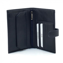 Гаманець чоловічий шкіряний гладкий Bond 509-1170 темно-синій