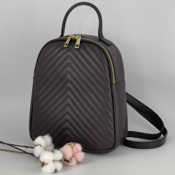 Рюкзак жіночий шкіряний Genuine Leather 955261 темно-коричневий