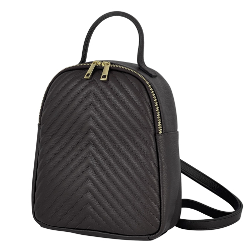 Рюкзак жіночий шкіряний Genuine Leather 955261 темно-коричневий