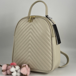 Рюкзак жіночий шкіряний Genuine Leather 955261 шампань