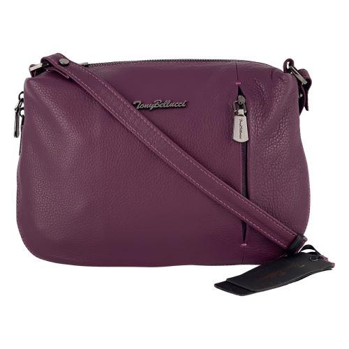 Сумка жіноча шкіряна Tony Bellucci 0073-287 лілова