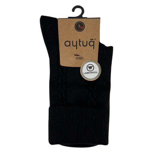 Шкарпетки жіночі Aytug 45019 Lambswool високі чорні Size 36-40