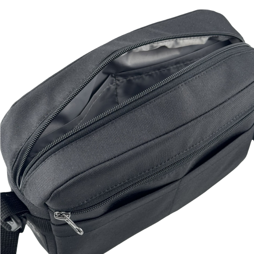 Сумка крос-боді жіноча з вологовідштовхувальної тканини High Level чорна