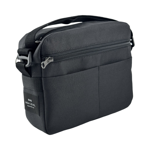 Сумка крос-боді жіноча з вологовідштовхувальної тканини High Level чорна