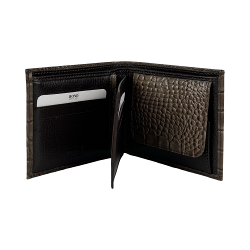 Гаманець чоловічий шкіряний Bond Non 531-354 оливковий