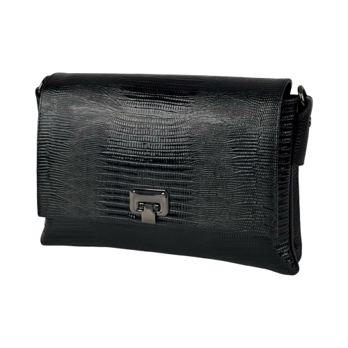 Сумка жіноча шкіряна лакована Karya 5073-073 чорна