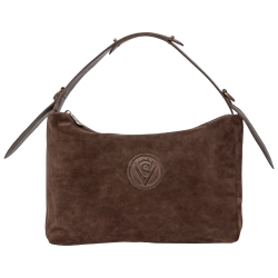 Сумка жіноча замшева Vittorio Safino VSL 043 коричнева (ручка шкіра Вінтаж)