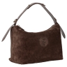 Сумка жіноча замшева Vittorio Safino VSL 043 коричнева (ручка шкіра Вінтаж)