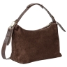 Сумка жіноча замшева Vittorio Safino VSL 043 коричнева (ручка шкіра Вінтаж)