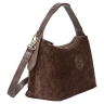 Сумка жіноча замшева Vittorio Safino VSL 043 коричнева (ручка шкіра Вінтаж)