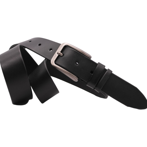 Ремень мужской кожаный Кремень 01.40.00.247 черный 105 см