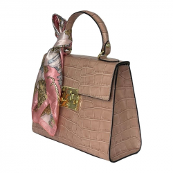 Сумка женская кожаная Genuine Leather 85123CC пудровая