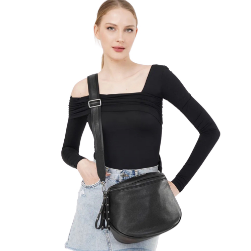 Сумка жіноча шкіряна Tony Bellucci 0258-281 чорна