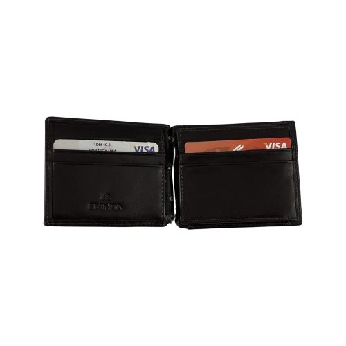 ​Гаманець-затискач для грошей чоловічий шкіряний Eminsa 1044 19-3 темно-коричневий