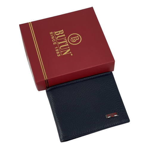 Кошелек-зажим для денег мужской кожаный Butun 243-004 034 синий