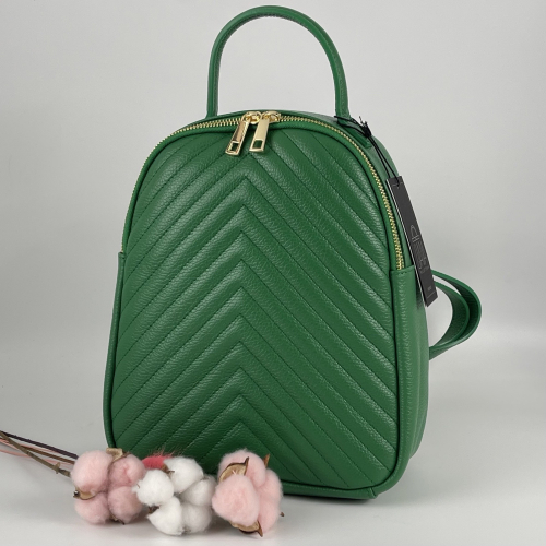 Рюкзак жіночий шкіряний Genuine Leather 955261 зелений