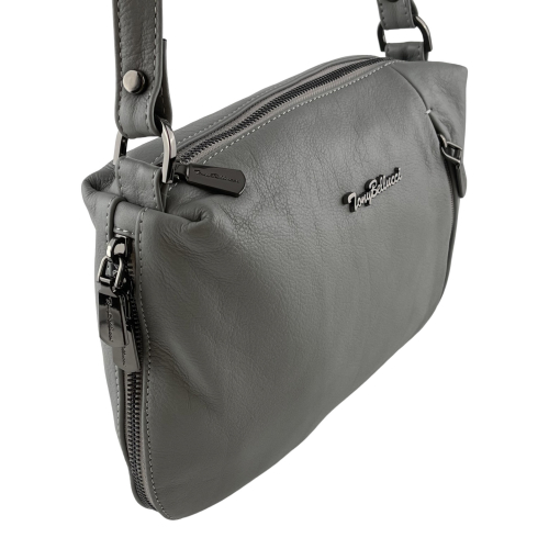 Сумка жіноча шкіряна Tony Bellucci 0073-10 світло-сіра