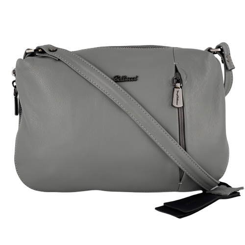 Сумка жіноча шкіряна Tony Bellucci 0073-10 світло-сіра