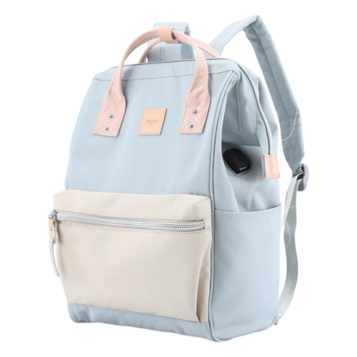 Рюкзак Himawari 1881-14 світло-блакитний з бежевими вставками