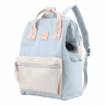 Рюкзак Himawari 1881-14 світло-блакитний з бежевими вставками
