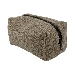 Косметичка жіноча зі штучного хутра WeLassie 71105 Альда кавова