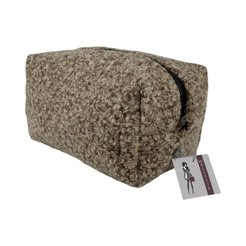 Косметичка женская с искусственного меха WeLassie 71105 Альда кофейная