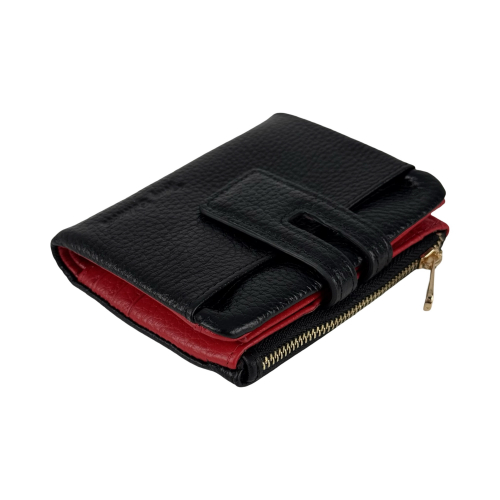Кошелек женский кожаный Tony Bellucci T898-281-282 черный (красный внутри)
