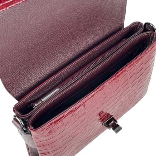 Сумка жіноча шкіряна лакована Karya 5073-08 червона