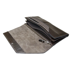 Гаманець жіночий шкіряний Grande Pelle Festa 513620 шоколадний (шкіра глянцева)