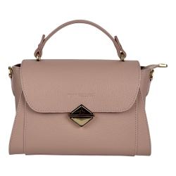 Сумка женская кожаная Tony Bellucci 0551-202 светло-розовая (золотая фурнитура, застежка ромб)